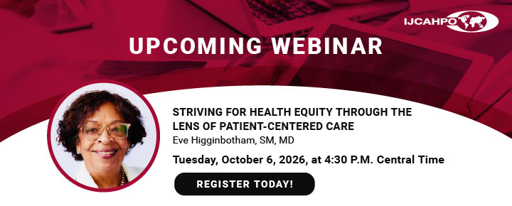 Register for the IJCAHPO October 6, 2026, webinar